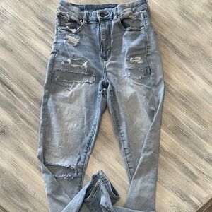 American Eagle Outfitters Distressed Blue Boyfriend Jeans